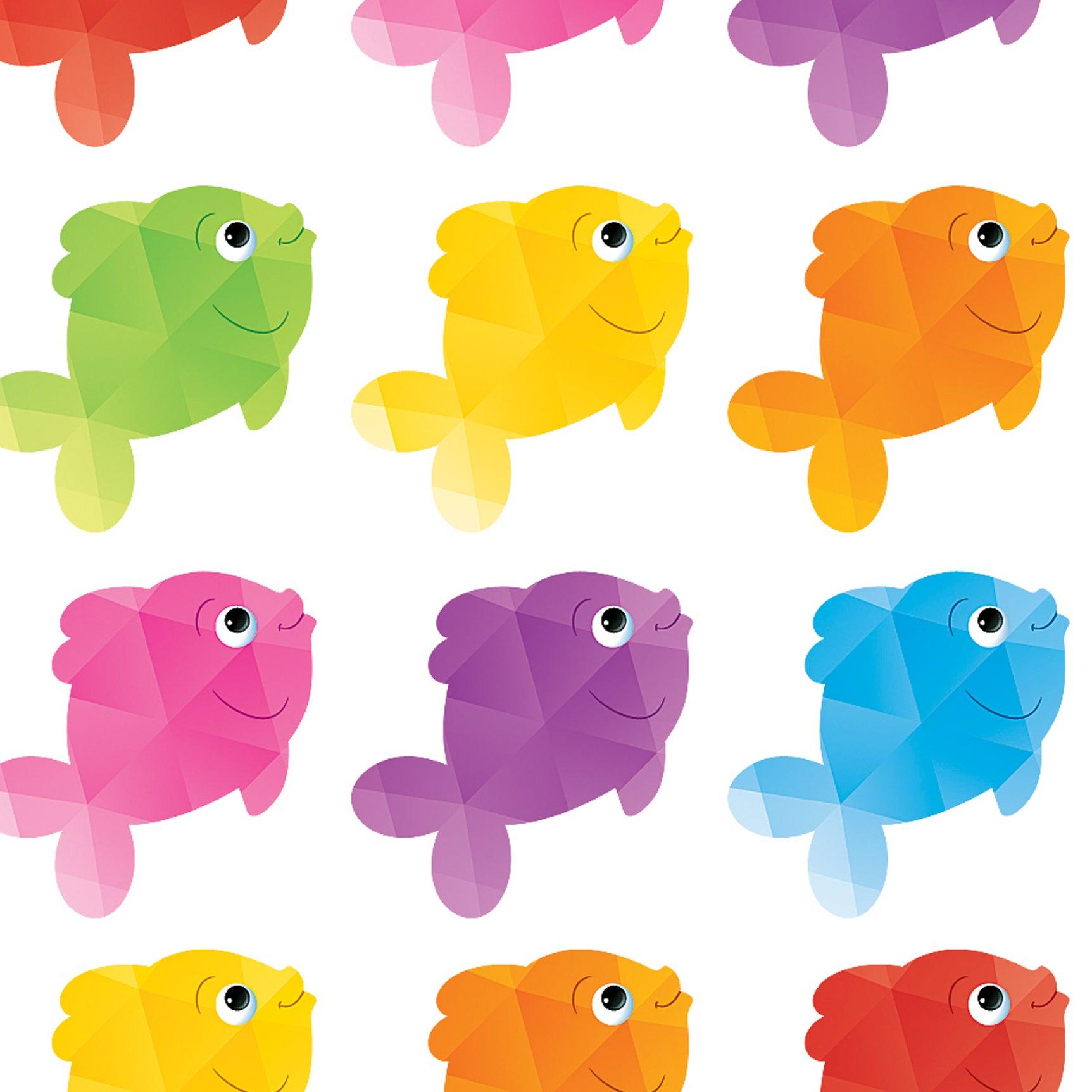 Colorful Fish Stickers, 120 Per Pack, 12 Packs - Loomini