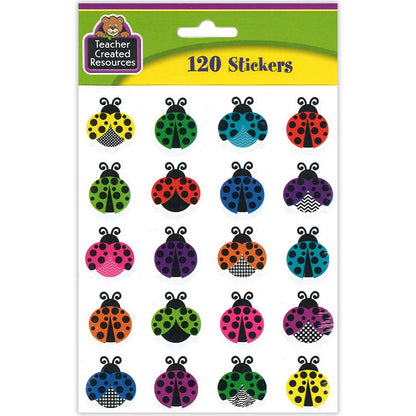 Colorful Ladybugs Stickers, 120 Per Pack, 12 Packs - Loomini