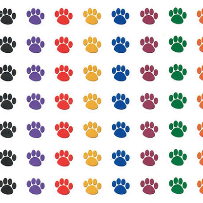 Colorful Paw Prints Mini Stickers Valu-Pak, 1144 Per Pack, 6 Packs - Loomini