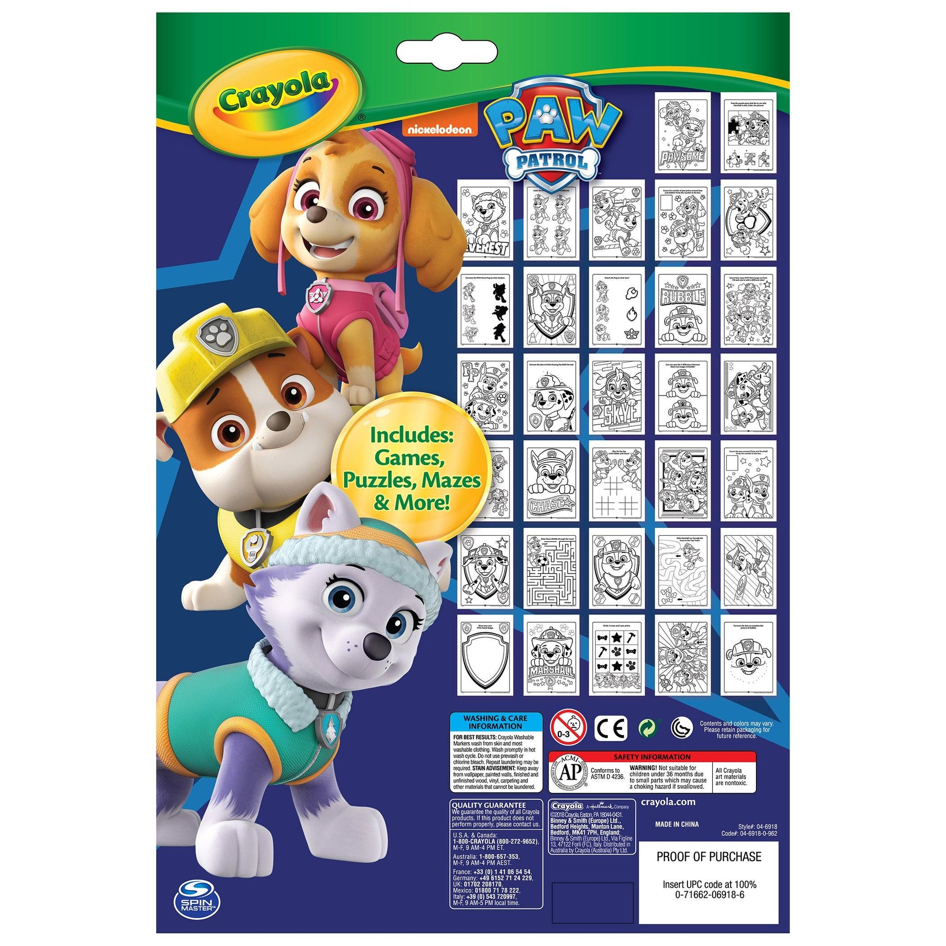 Coloring & Activity Pad with Markers, Paw Patrol, Pack of 3 - Loomini