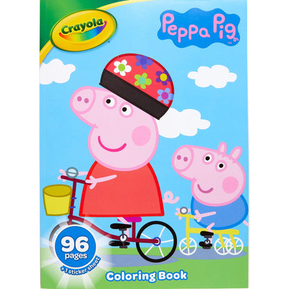 Coloring Book, Peppa Pig, 96 Pages, Pack of 8 - Loomini