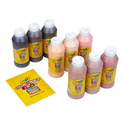 Colors of the World Spill Proof Washable Project Paints, Set of 9 Crayola®