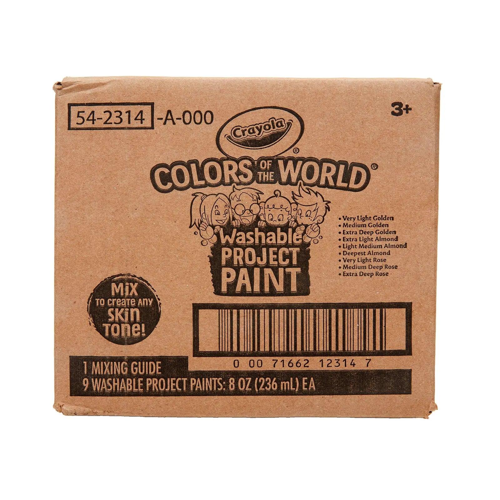 Colors of the World Spill Proof Washable Project Paints, Set of 9 Crayola®