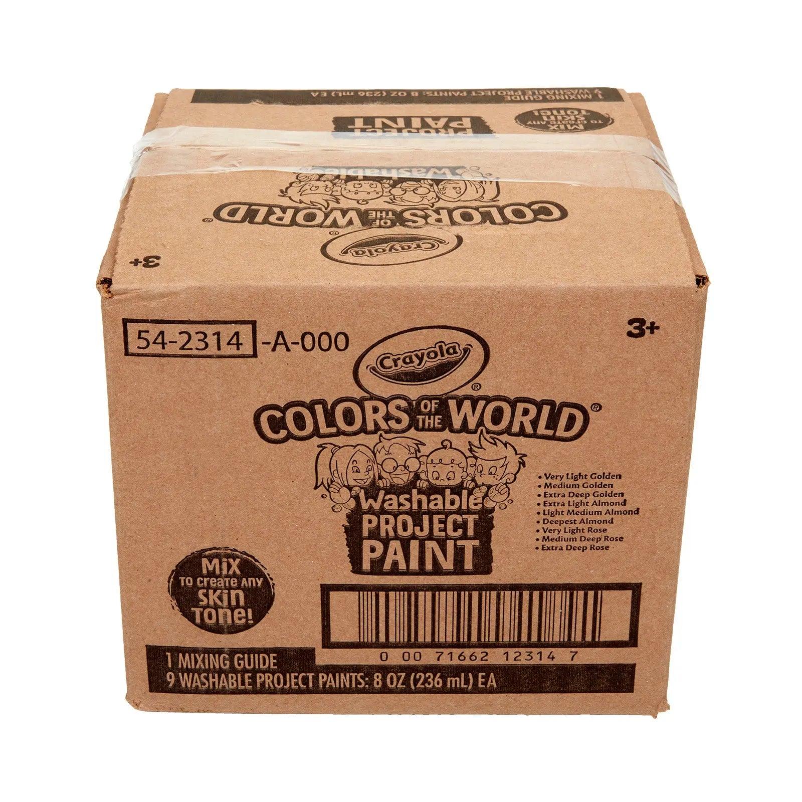 Colors of the World Spill Proof Washable Project Paints, Set of 9 Crayola®