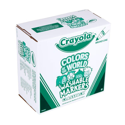 Colors of the World Washable Markers Classpack, 240 Markers - Loomini
