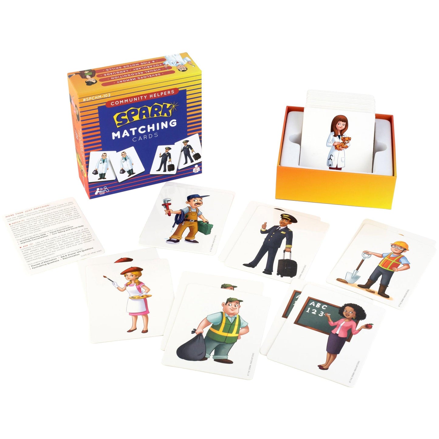 Community Helpers Matching Cards Memory Game - Loomini