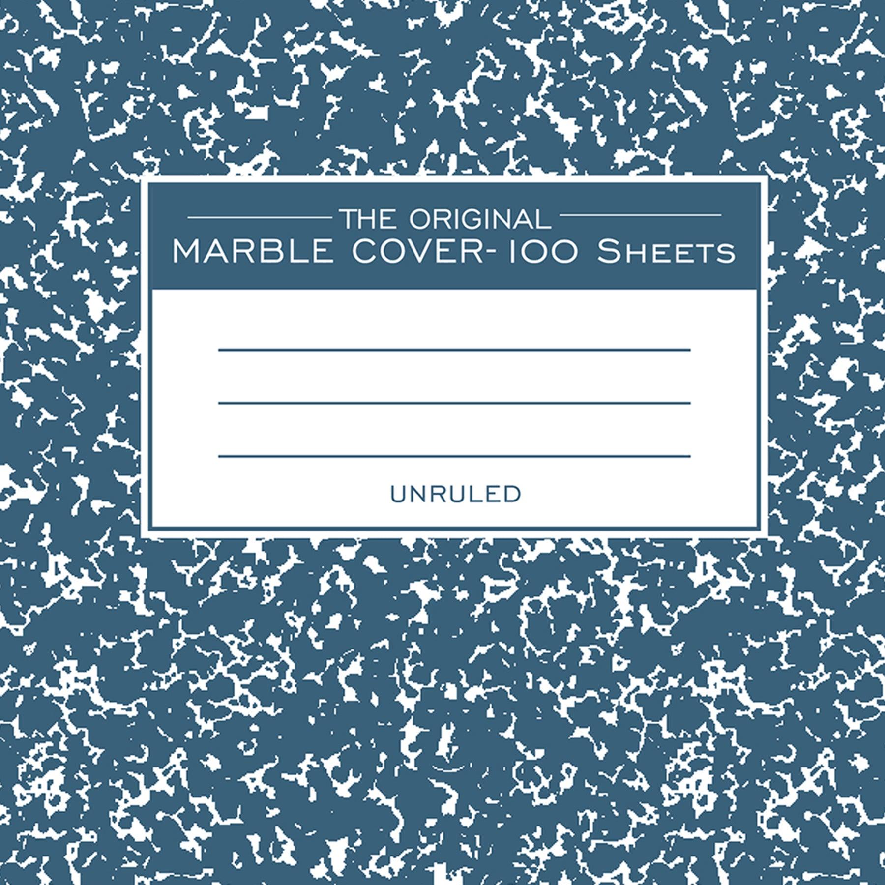 Composition Book, Unruled, 100 Sheets, 9.75" x 7.5", Blue Marble, Pack of 6 - Loomini