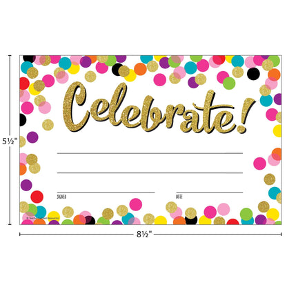 Confetti Celebrate! Awards, 25 Per Pack, 6 Packs - Loomini