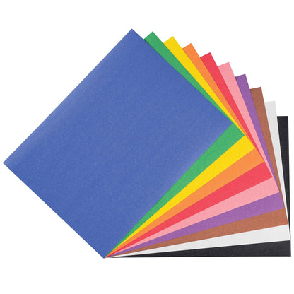 Construction Paper, 10 Assorted Colors, 9" x 12", 300 Sheets Per Pack, 2 Packs - Loomini