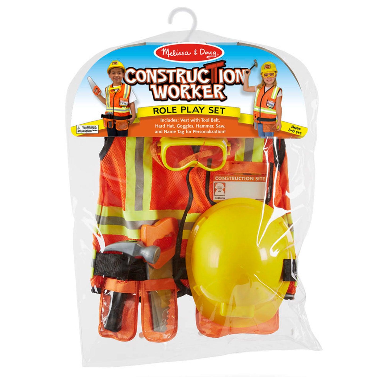 Construction Worker Role Play Costume Set - Loomini