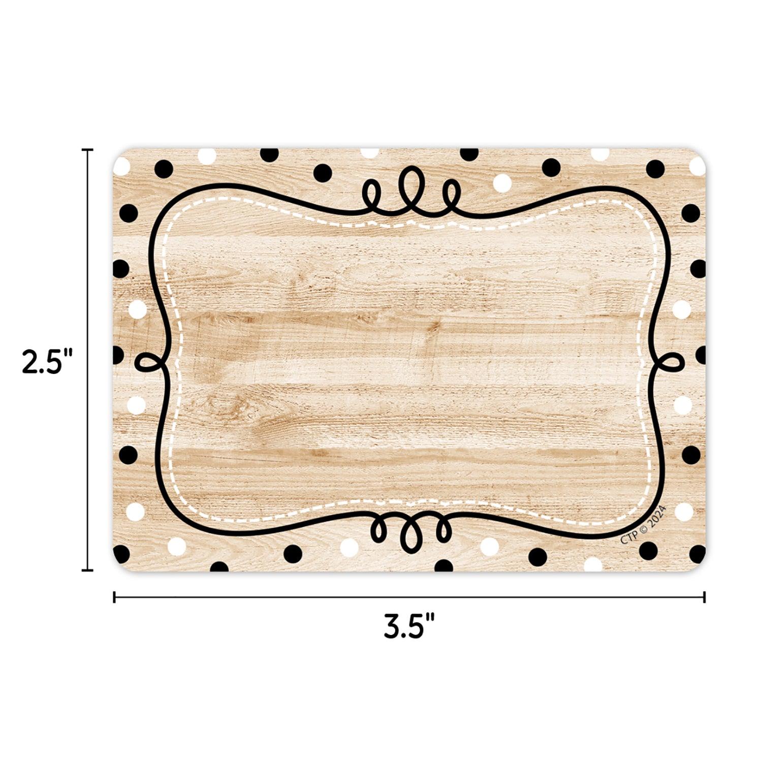 Core Decor Loop-de-Dots on Wood Labels, 36 Per Pack, 6 Packs - Loomini