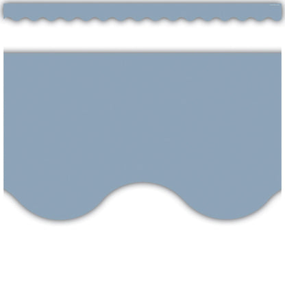 Cottage Blue Scalloped Border Trim, 35 Feet Per Pack, 6 Packs - Loomini
