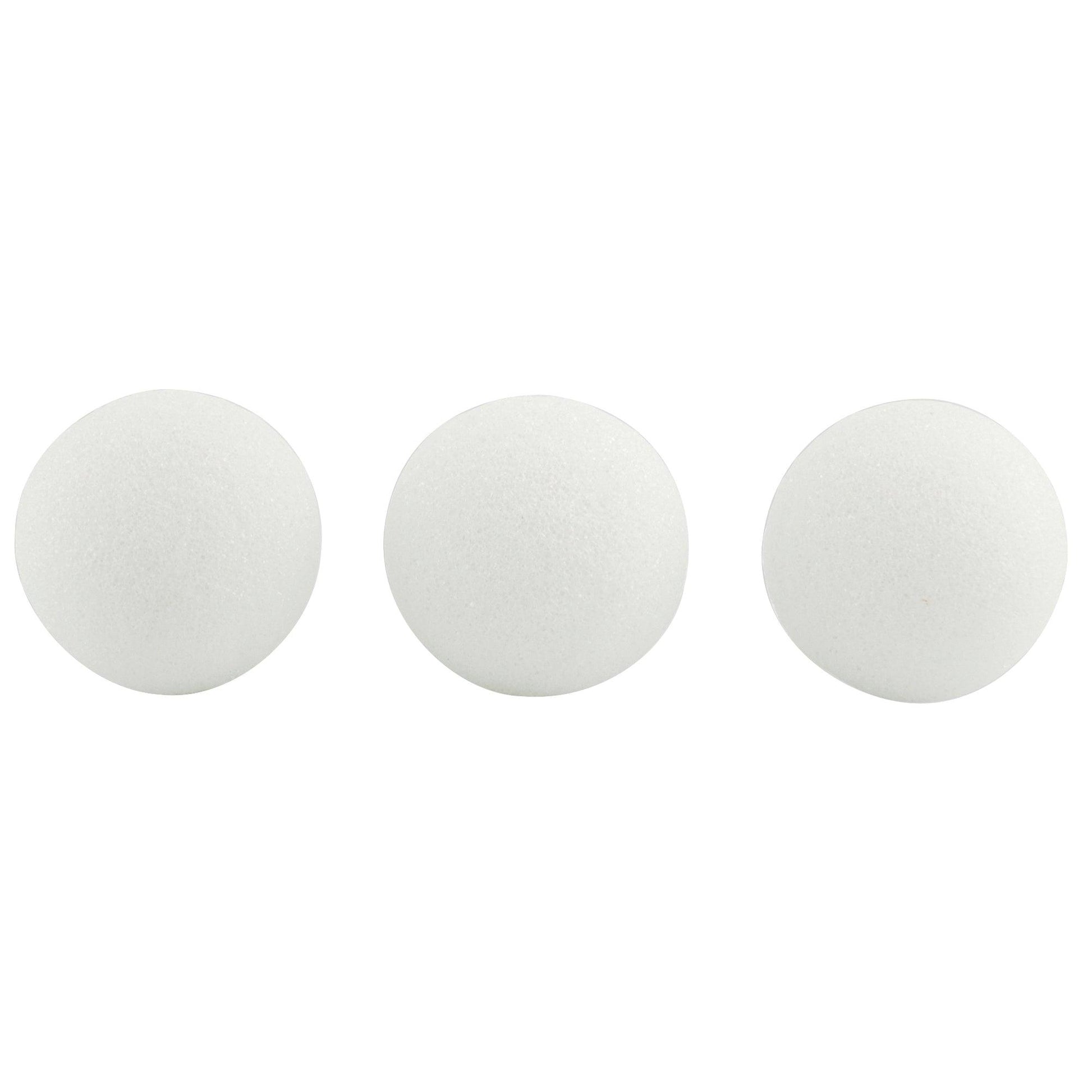 Craft Foam Balls, 3 Inch, White, 12 Per Pack, 2 Packs - Loomini