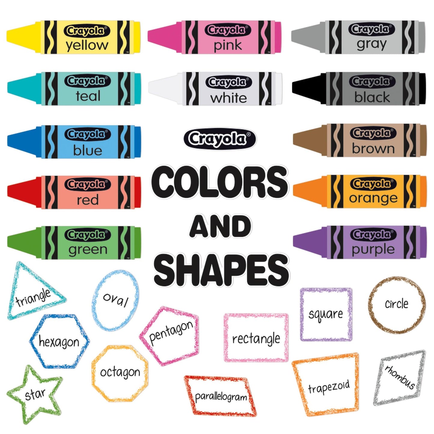 Crayola® Colors & Shapes Bulletin Board Set - Loomini
