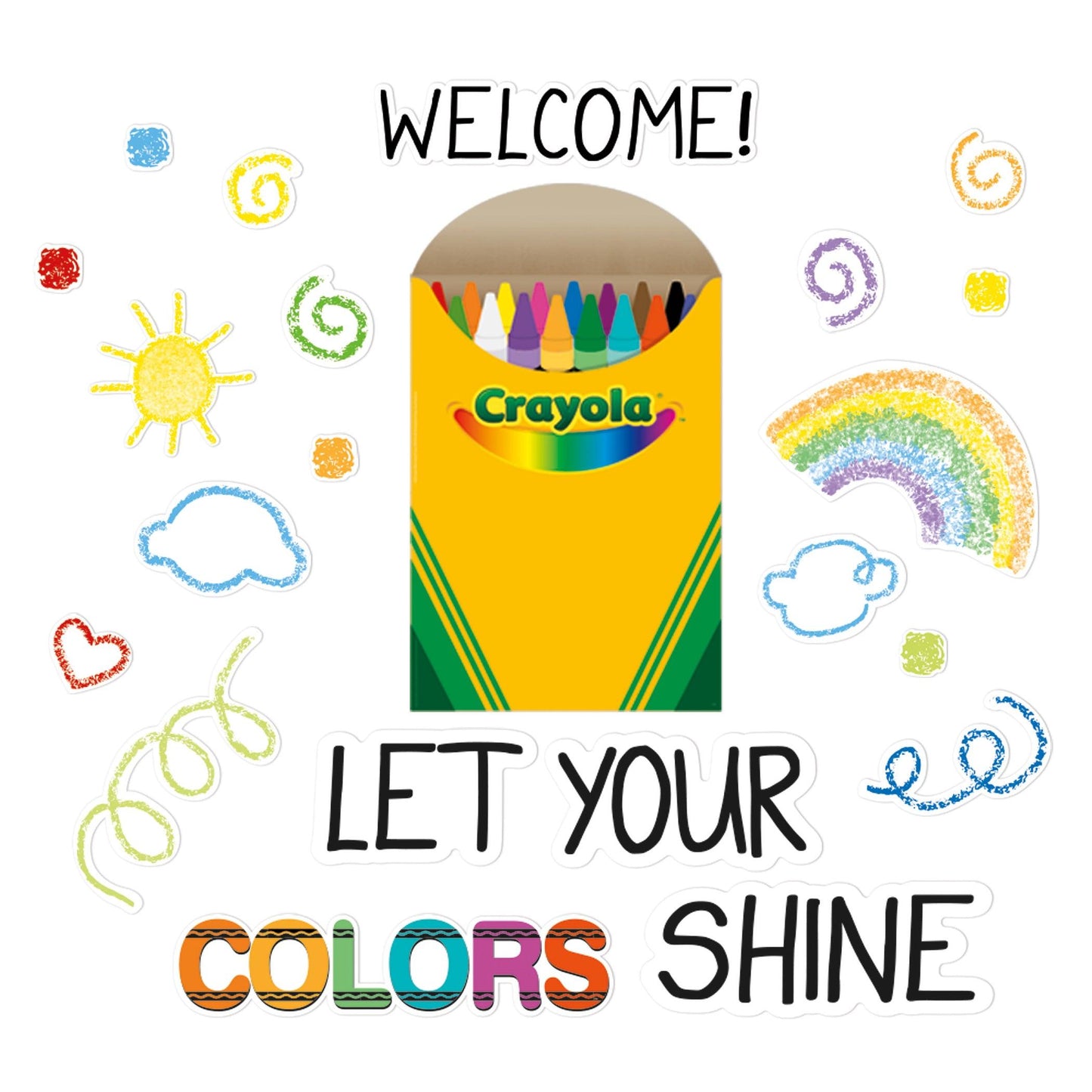 Crayola® Let Your Colors Shine Bulletin Board Set - Loomini