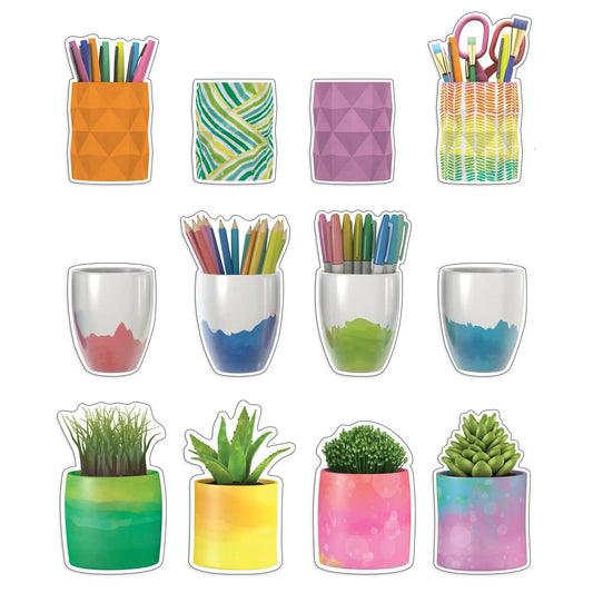 Creatively Inspired Planters & Cups Cut-Outs, 36 Per Pack, 3 Packs Happily Ever Elementary