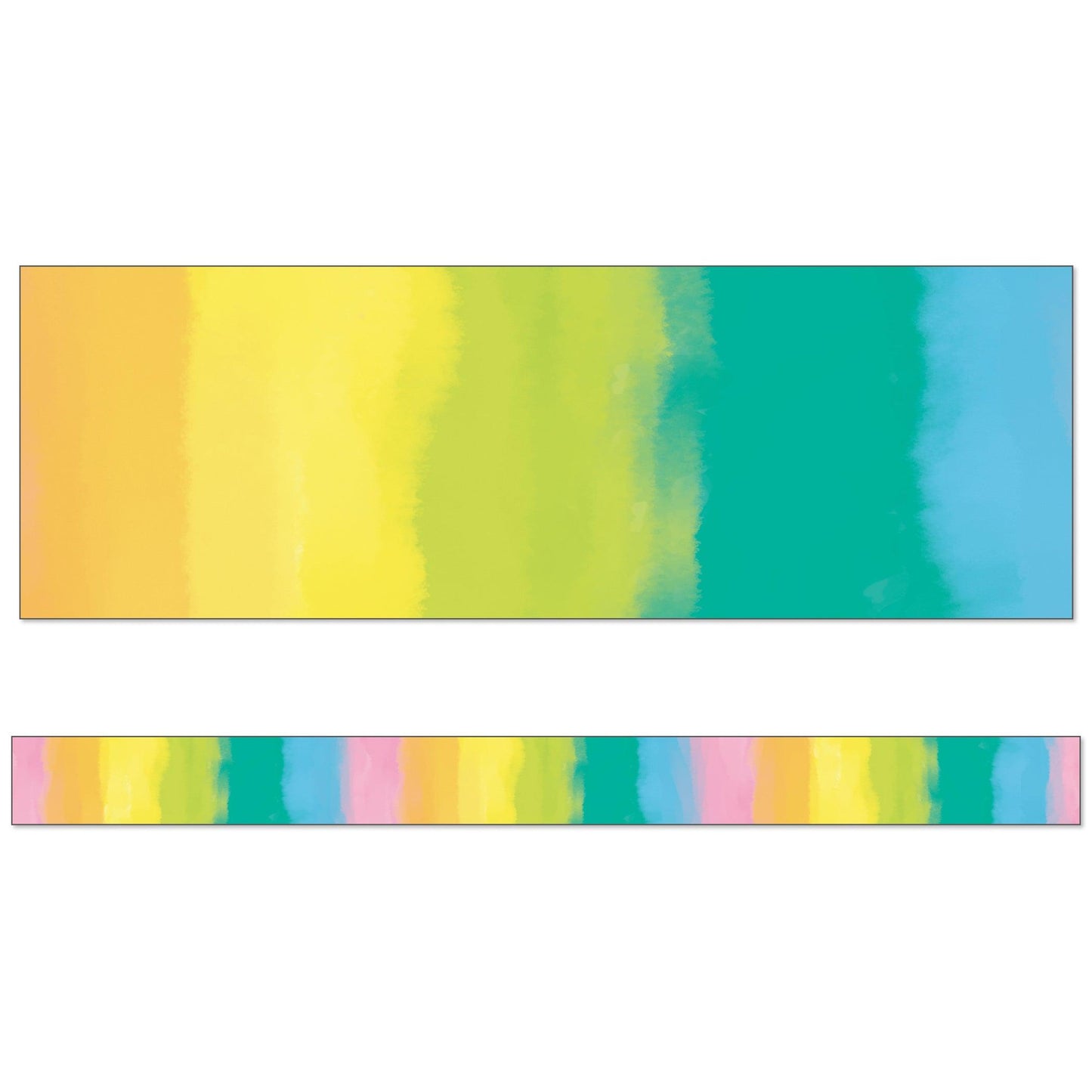 Creatively Inspired Watercolor Straight Borders, 36 Feet Per Pack, 6 Packs - Loomini