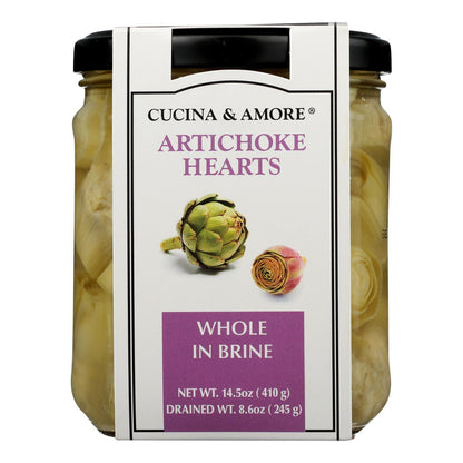 Cucina & Amore - Artichokes Whole In Brine - Case Of 6 - 14.5 Oz - Loomini