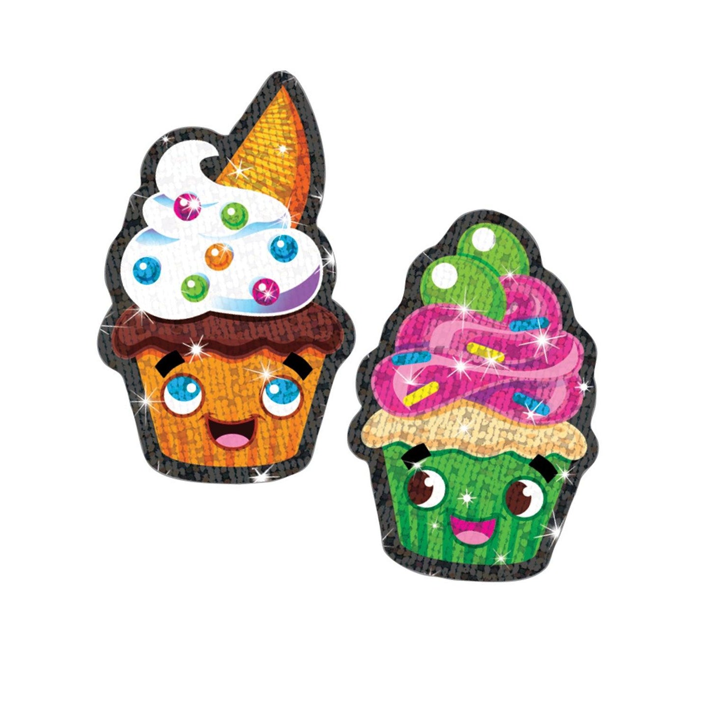 Cupcake Cuties Sparkle Stickers®, 18 Per Pack, 6 Packs - Loomini