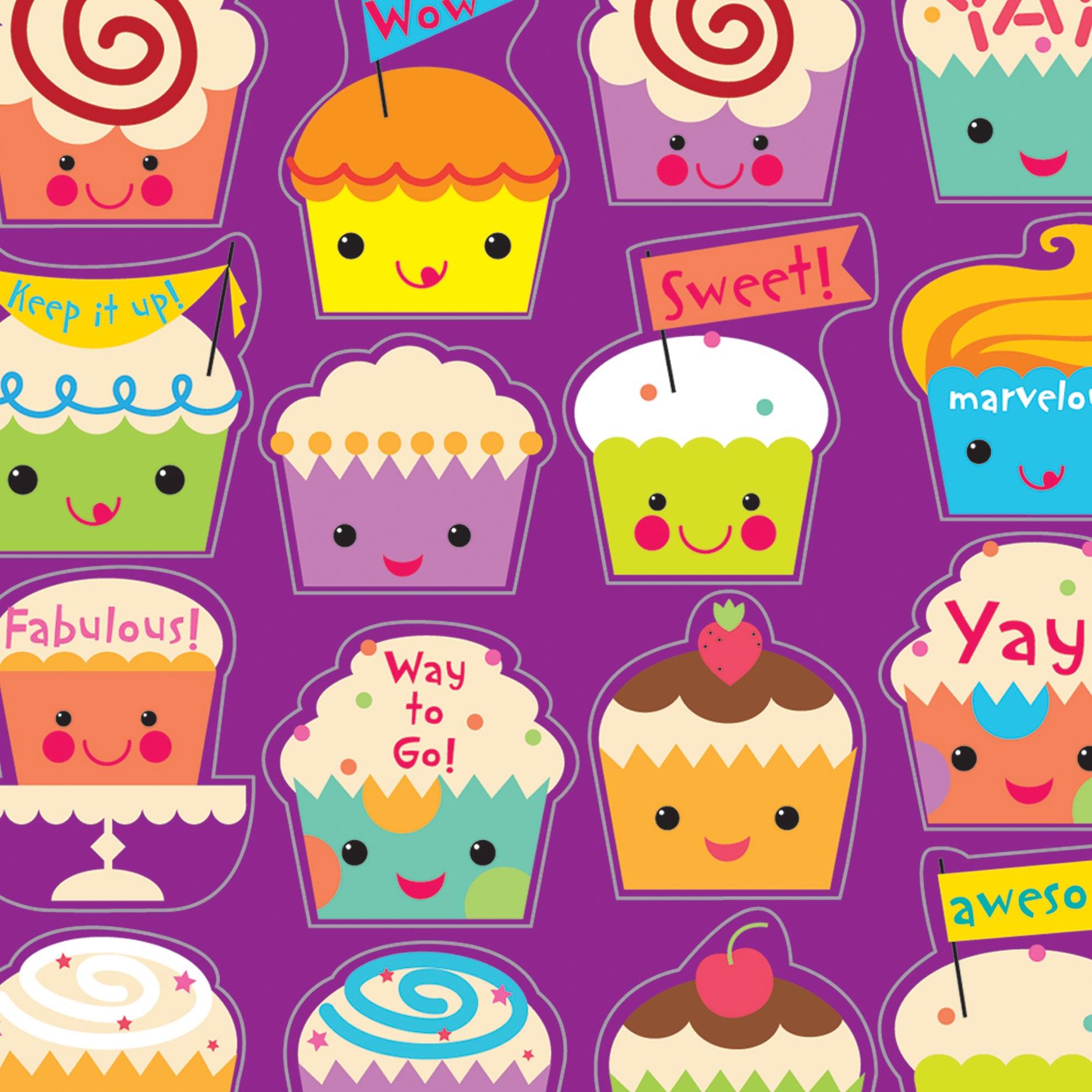 Cupcake Scented Stickers, 80 Per Pack, 6 Packs - Loomini