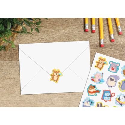 Cute Critters Stickers, 120 Per Pack, 12 Packs - Loomini