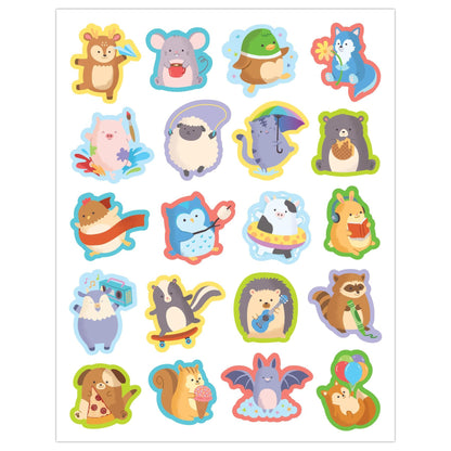 Cute Critters Stickers, 120 Per Pack, 12 Packs - Loomini