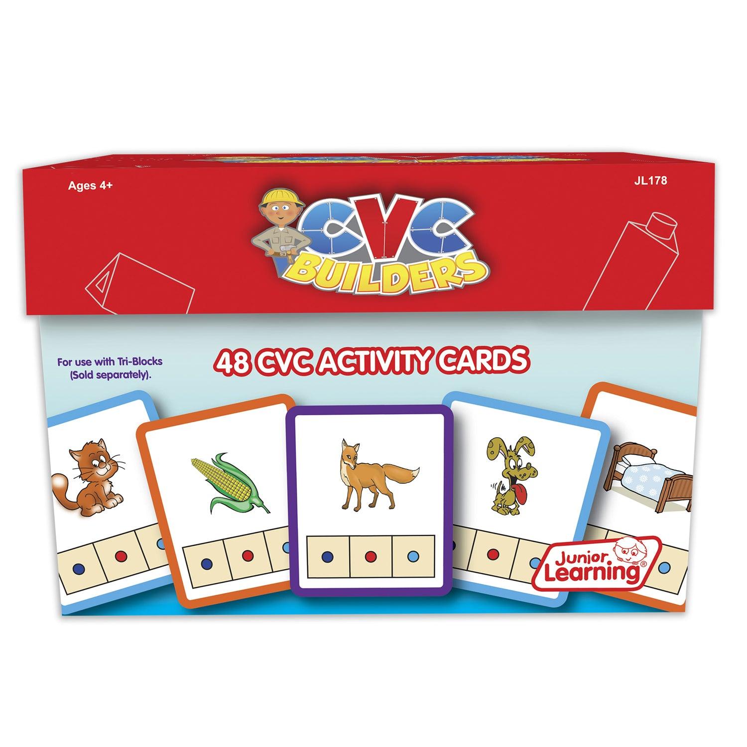 CVC Builders Activity Cards, 48 Per Set, 2 Sets - Loomini