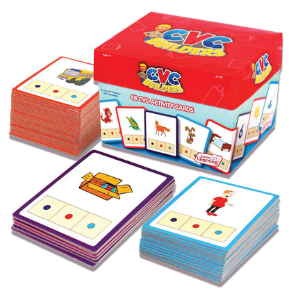 CVC Builders Activity Cards, 48 Per Set, 2 Sets - Loomini