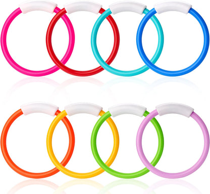 Dive Rings Pool Toys, 8 Pcs Colorful Pool Rings for Kids, Underwater Training Pool Diving Rings, Swimming Pool Dive Ring Toy for Kids Gifts Summer Swim Water Fun Pool Games(Diving Rings)