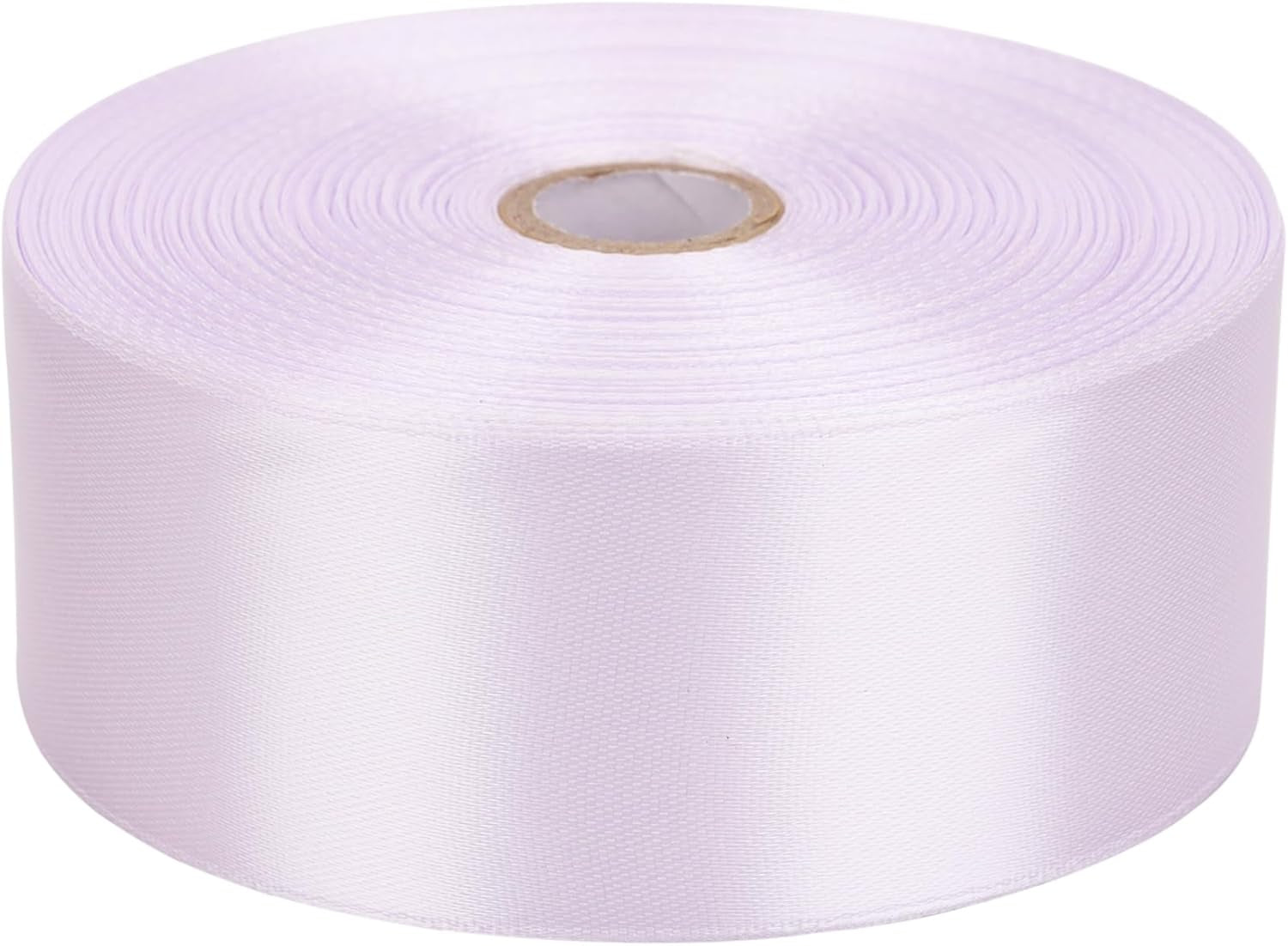 1-1/2 Inch White Satin Ribbon 50 Yards Solid Fabric Ribbons Roll for Wedding Invitations, Bridal Bouquets, Sewing, Party Decorations, Gift Wrapping and More