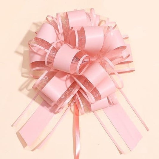 6 PCS Large Pull Bows,Bow for Gift Wrapping,6 Inches,Christmas Party Birthday Gift Wedding Ribbon Bows for Wrapping Boxes or Flower Decorations, Valentine'S Day Gift Decorations