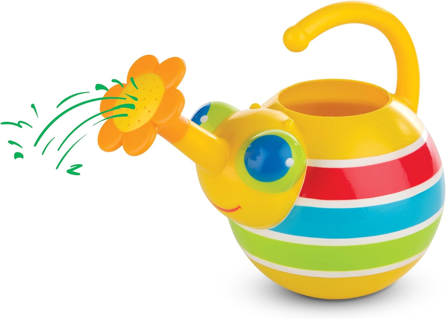 Sunny Patch Giddy Buggy Watering Can with Flower-Shaped Spout - Kid-Friendly Garden-Themed Pretend Play Watering Can for Kids