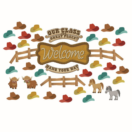 Wild Wild Classroom Welcome Bulletin Board Set, 69 Pieces