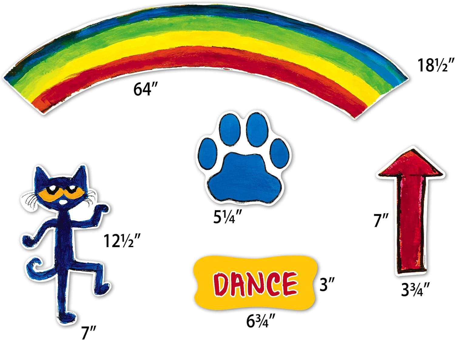 Pete the Cat Rainbow Boogie Sensory Path