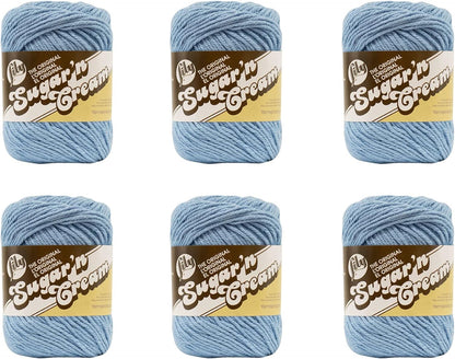 Sugar 'N Cream the Original Solid Yarn, 2.5Oz, Medium 4 Gauge, 100% Cotton - Ecru - Machine Wash & Dry