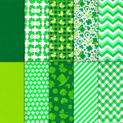 100 Sheets St. Patrick'S Day Tissue Paper Irish Shamrock Clover Green Bulk Gift Wrapping Paper for St. Patrick'S DIY Crafts Spring Holiday Decoration Gift Packing Favors, 19.7 ×13.8 Inch