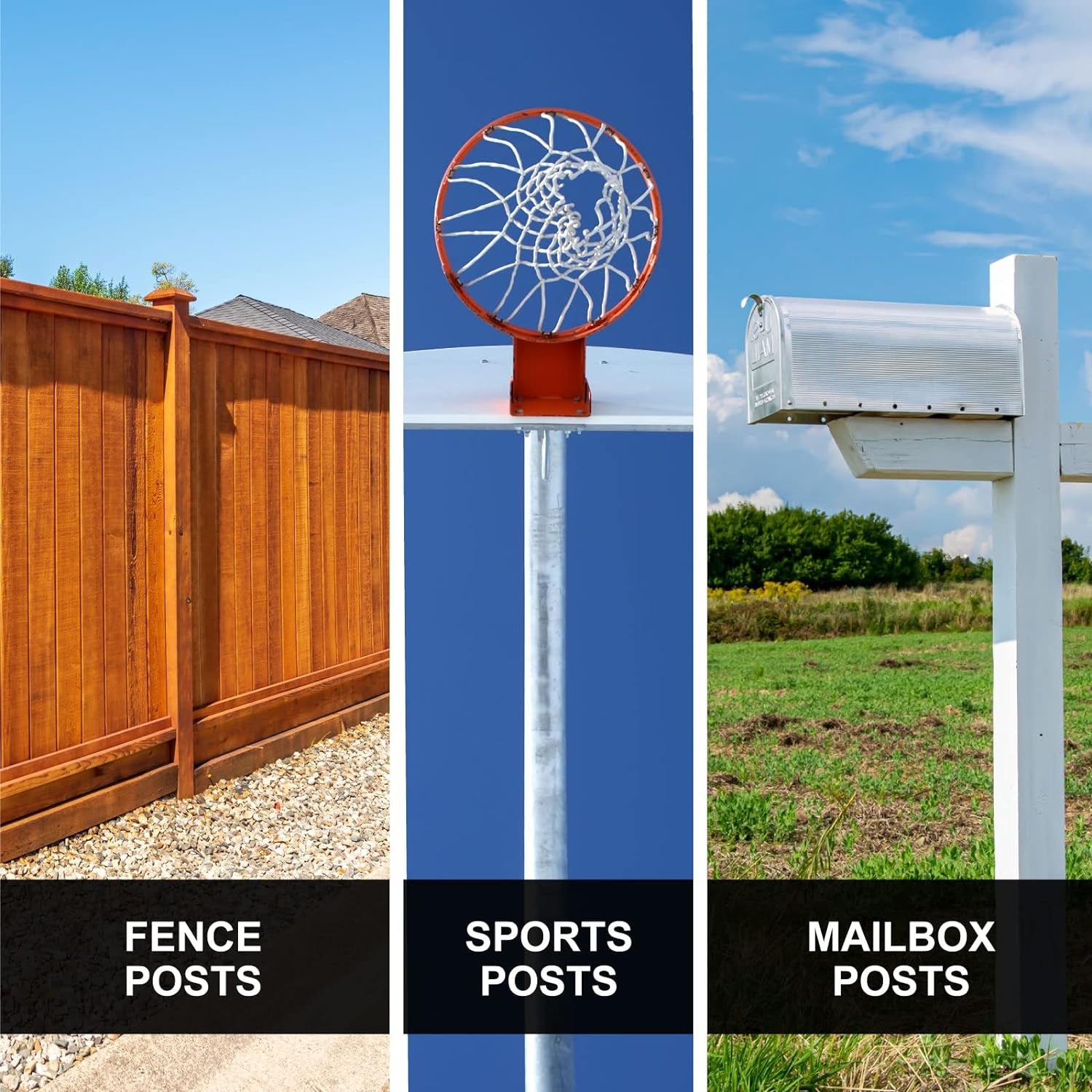 Fast 2K Deck Post Mix | Expanding Foam Concrete Alternative for Deck Post, Fence Post, Mailbox, & Playground Equipment Installs. Fast-Setting, Post Foam