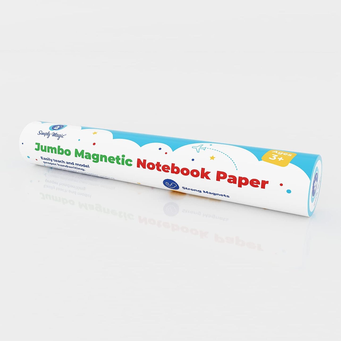 Jumbo Magnetic Notebook Paper - Magnetic Handwriting Paper for Classroom, Dry Erase Notebook Paper, Magnetic Lined Paper for Whiteboard,  23X17