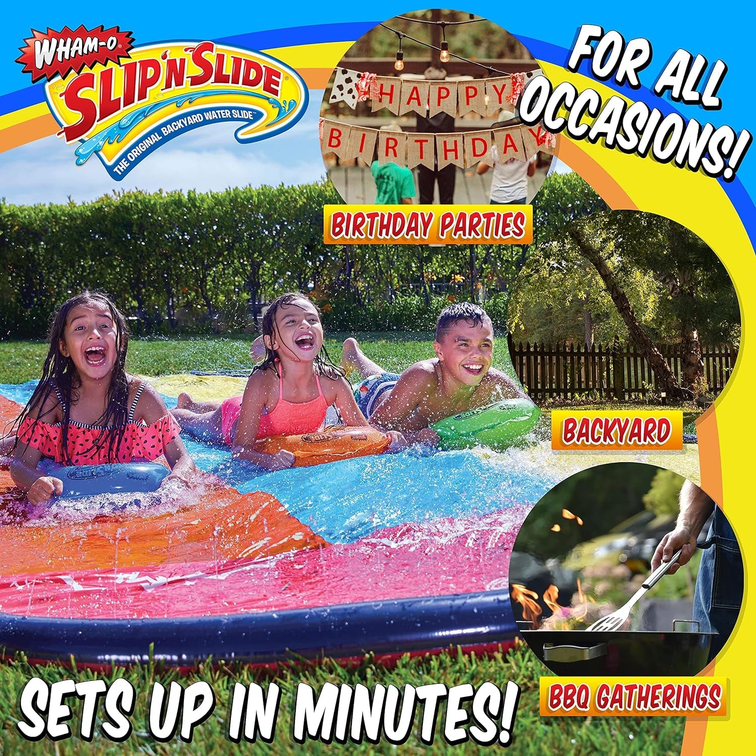 Slip N' Slide Triple Racer with Slide Boogie Board