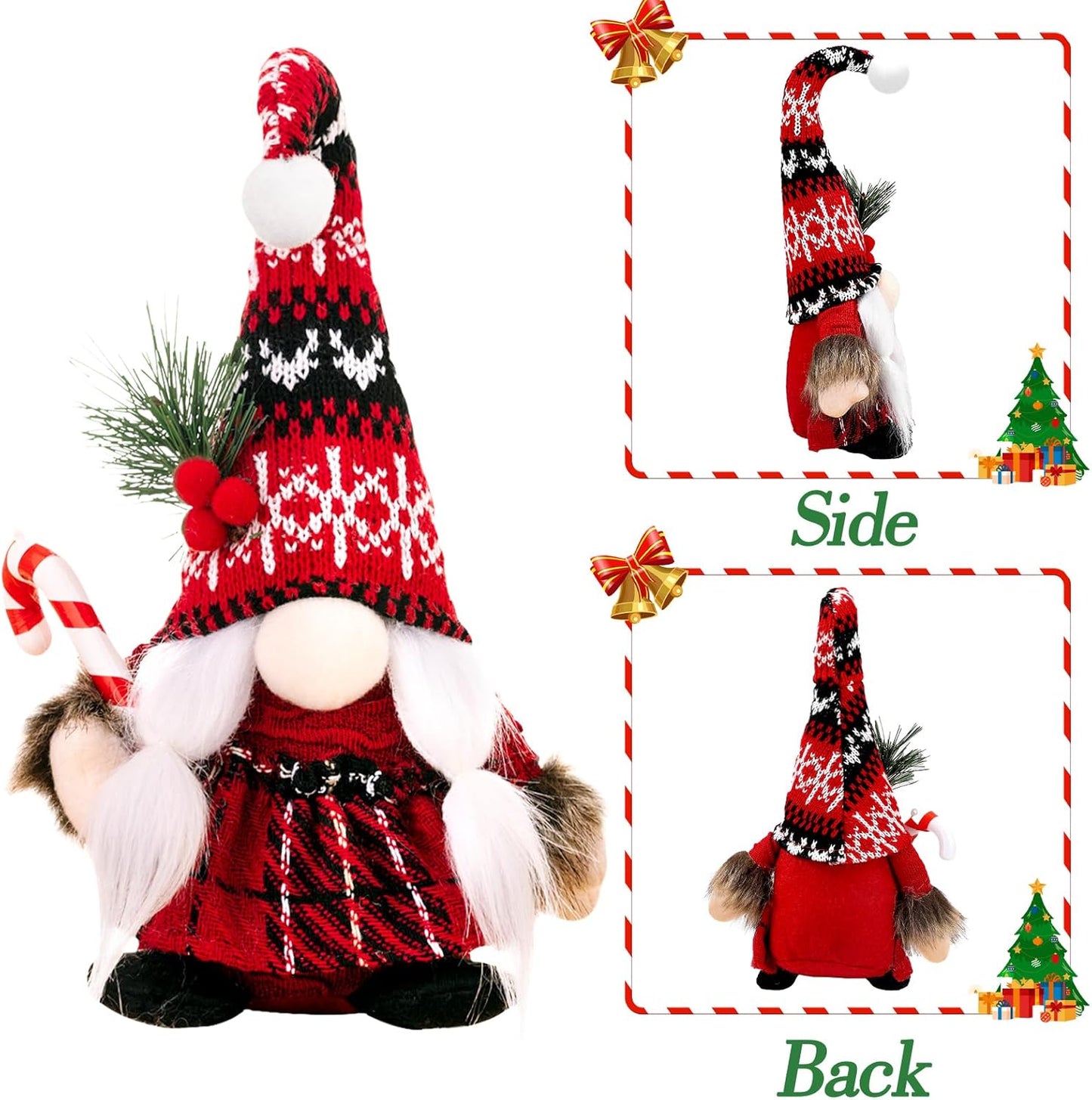 2 Pcs Small Christmas Gnomes Plush Elf Decorations,Handmade Scandinavian Tomte,Christmas Gnomes Clearance,Doll Gnome Christmas Decorations,Holiday Presents,Christmas Decor