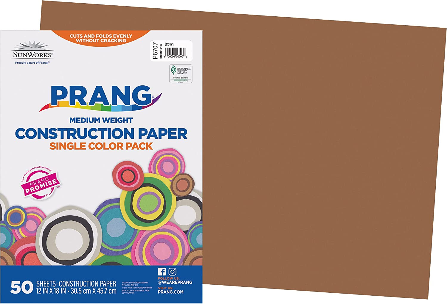 (Formerly ) Construction Paper, White, 12" X 18", 50 Sheets