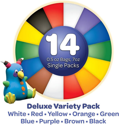 Model Magic Deluxe Variety Pack (14 Packs), Kids Air Dry Clay, Modeling Clay Alternative, Kids Craft Supplies, 7Oz