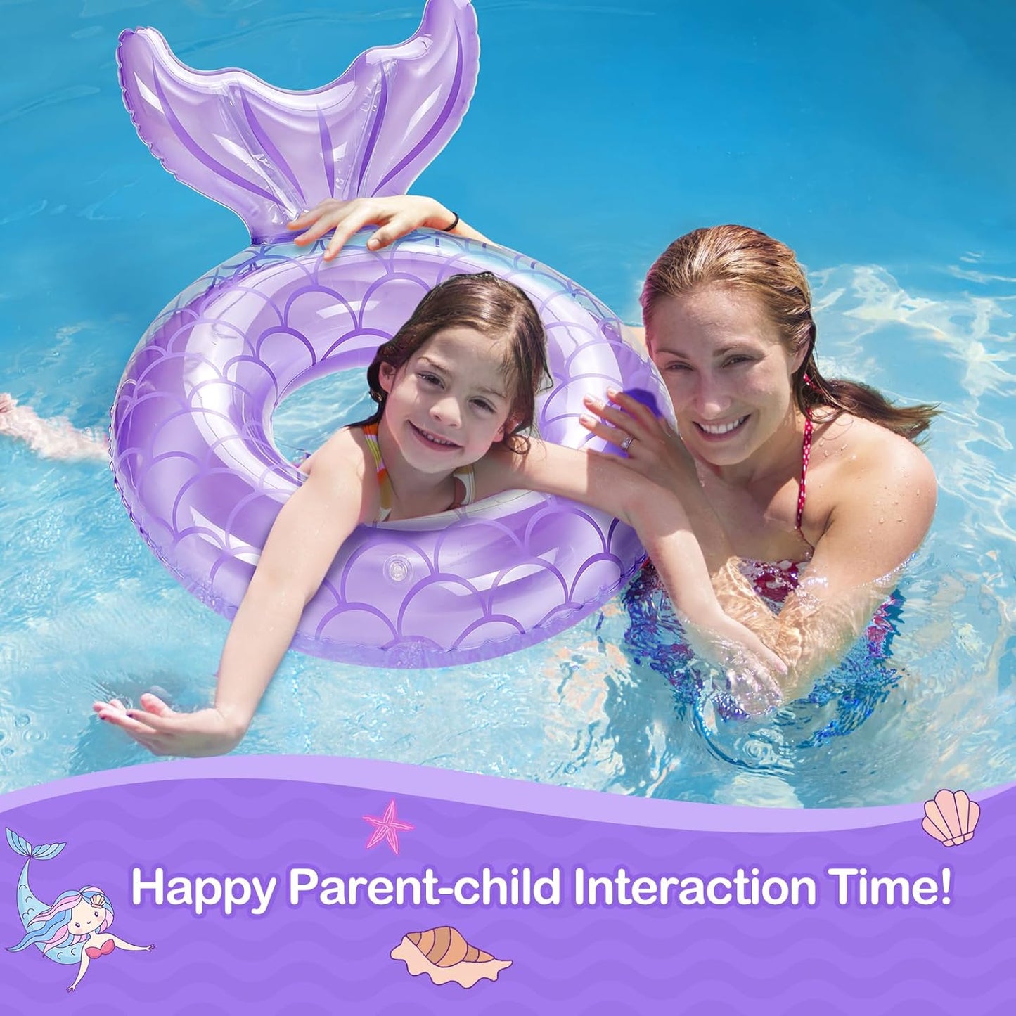 Inflatable Swimming Ring, Children Cute Pool Float Tube Decorations Swim Tubes Outdoor Pool Beach Water Floats Party Supplies Kids Floaties