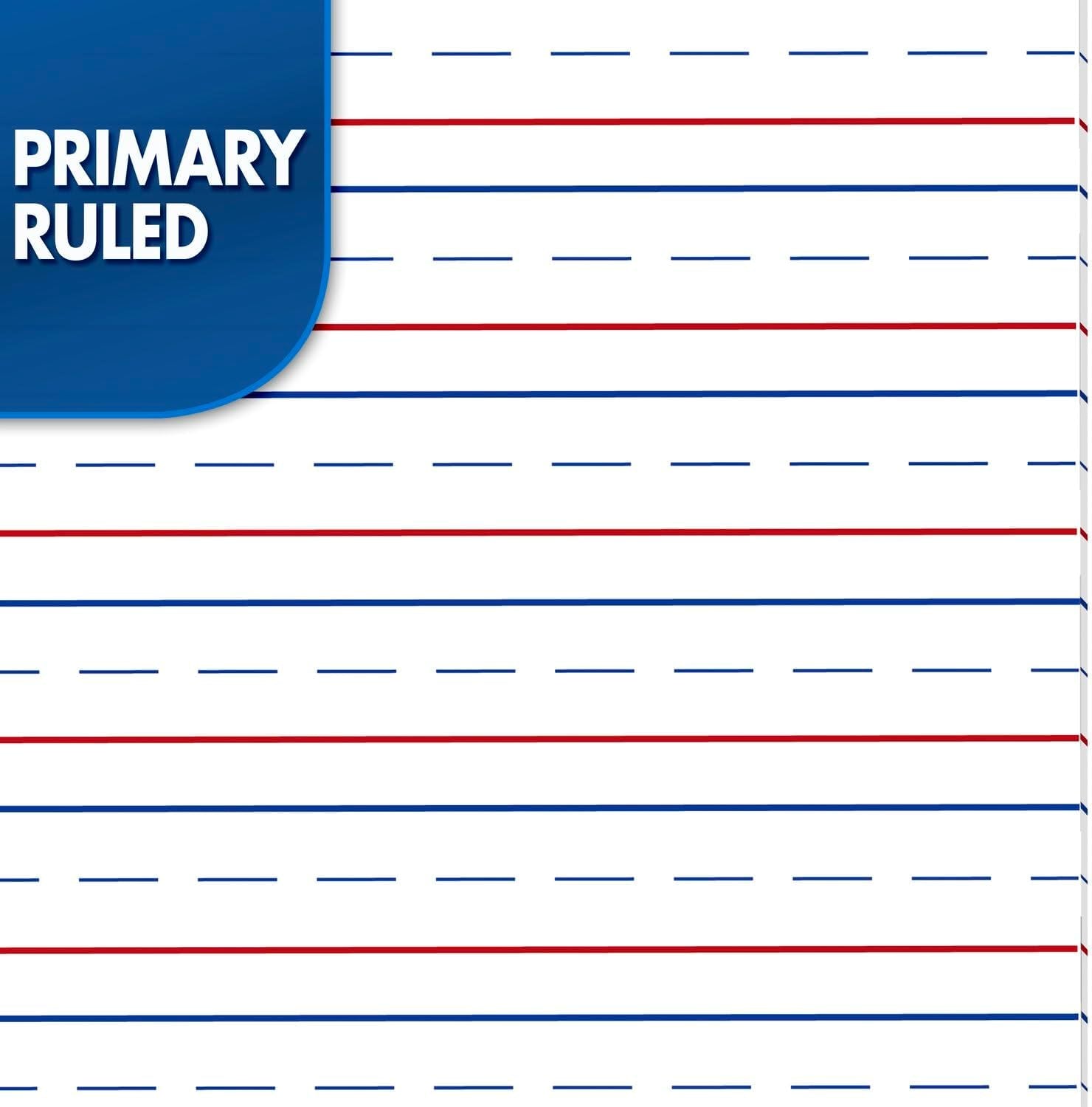 Primary Journal, Half Page Ruled, Grades K-2, 7 1/2" X 9 3/4", 100 Sheets, 1 Count, Color Will Vary (10297)