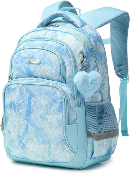 Backpack for Girls Boys School Bookbags Kindergarten Elementary Lightweight Waterproof Multifunctional Large Capacity for Backpack (17 Inch Fun Prints)