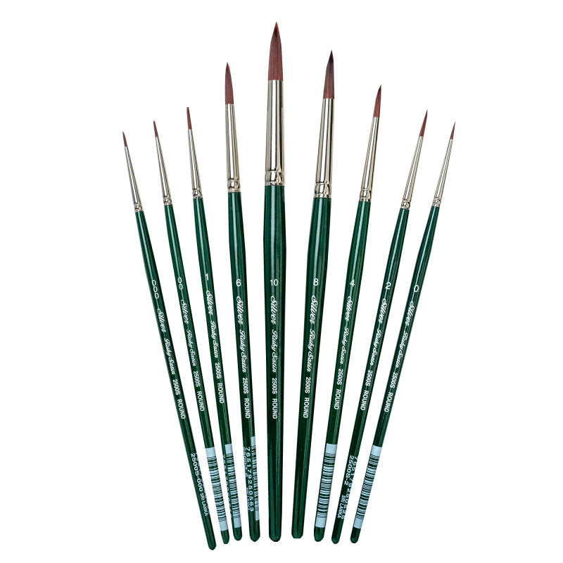 Ruby Satin Rounds, 9 Brushes