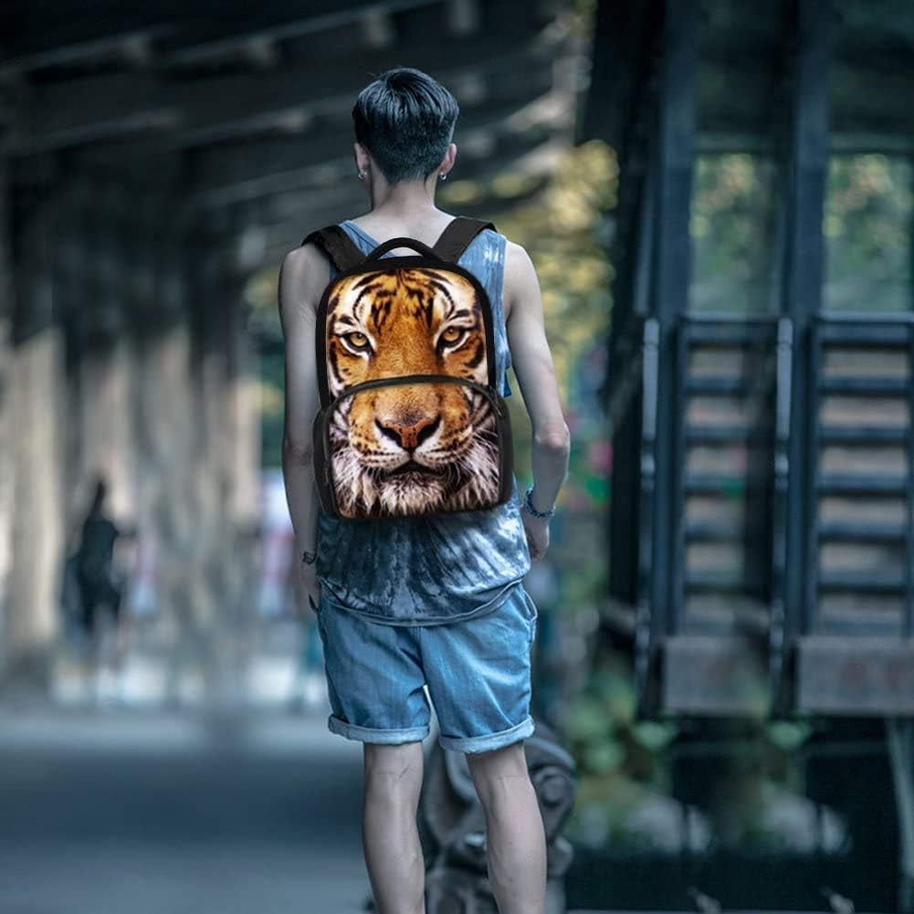 Animal Backpack Orangutan 3D Printing School Student Bag 17 Inch for Man/Kid/Girl/Boy/Woman Black Cool Design Casual Daypack