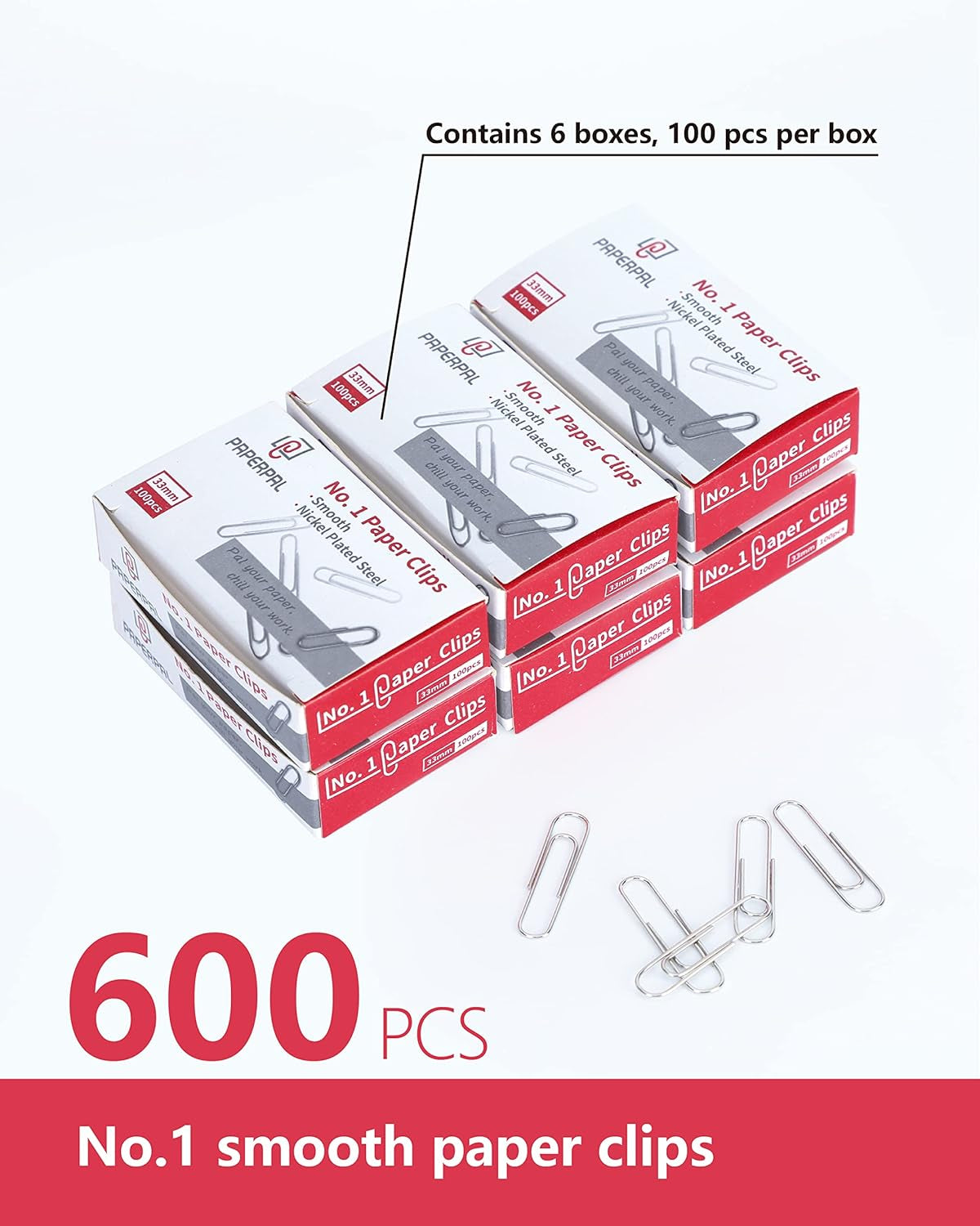 Jumbo Paper Clips Smooth, 300 Large Paperclips (3 Boxes of 100 Each), Paperclips for Office School & Personal Use, Daily DIY, 2" Silver Paper Clips Jumbo Size