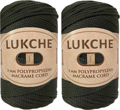 3Mm Premium Polyester Macrame Cord (147 Yards), (8.82 Oz) 100% Polypropylene Macrame Rope, Colorful Yarn Crochet Macrame Bag Craft for Wall Hangers, Bottom Plates, Carpets (Silver 1)