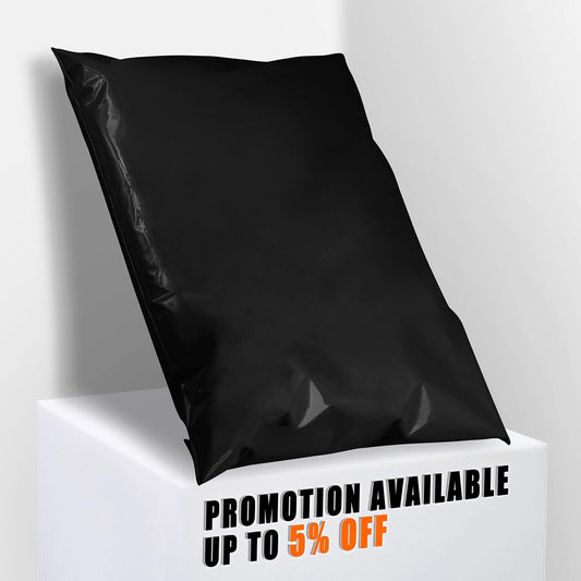 Black Poly Mailers 14.5 x 19 Pack of 50 Black Shipping Bags 3.2 mil Black